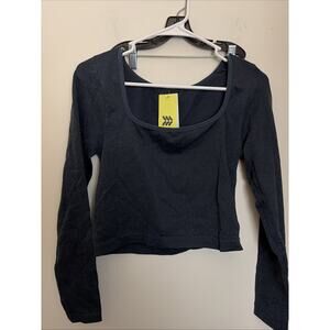 All In Motion Women’s Dark Blue Cropped Yoga Top Size Large
